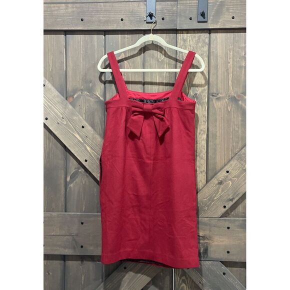 J. Crew Red Wool Cashmere Blend Soft Sleeveless Dress Side Pockets Women Size 4 - Picture 3 of 8